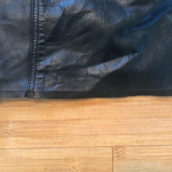 Vintage Via Mix Genuine Leather Black Skirt Size 9 - Picture 10 of 14